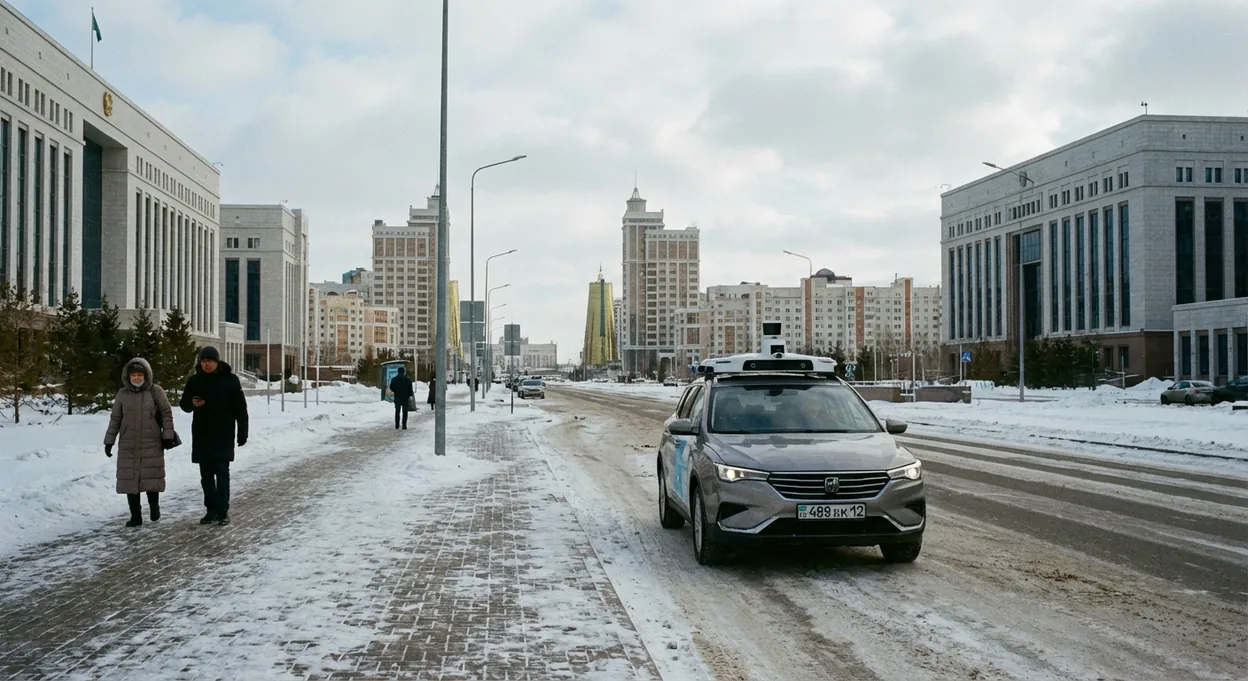 Astana: Taxi senza conducente sfidano il freddo e le normative entro il 2026