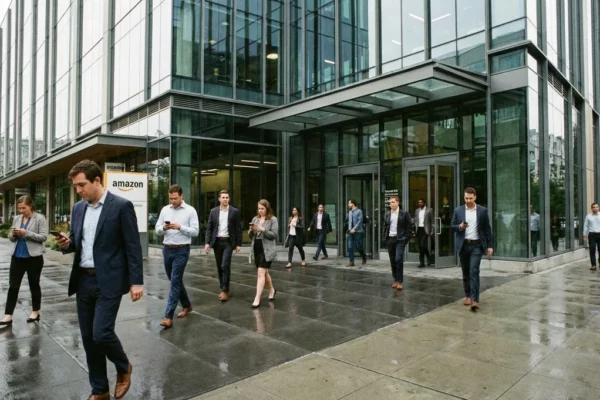 Amazon: Jassy vede l'AI come la vera minaccia, non i rivali e-commerce.